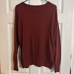 Banana Republic deep red Crew Neck Sweater
